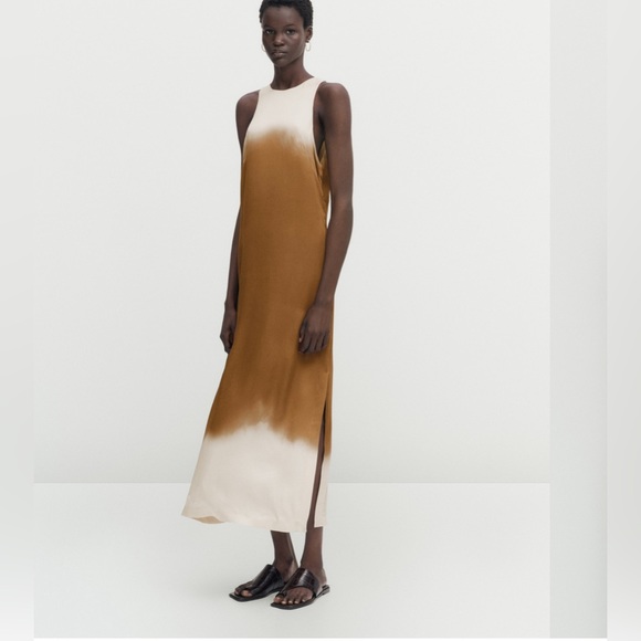Massimo Dutti LONG SATINY TIE-DYE DRESS GOLDEN
Golden‎ / Ref. 6620/840 - Picture 6 of 12